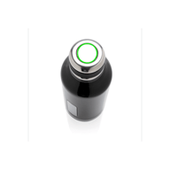 Leak proof vacuum bottle with logo plate